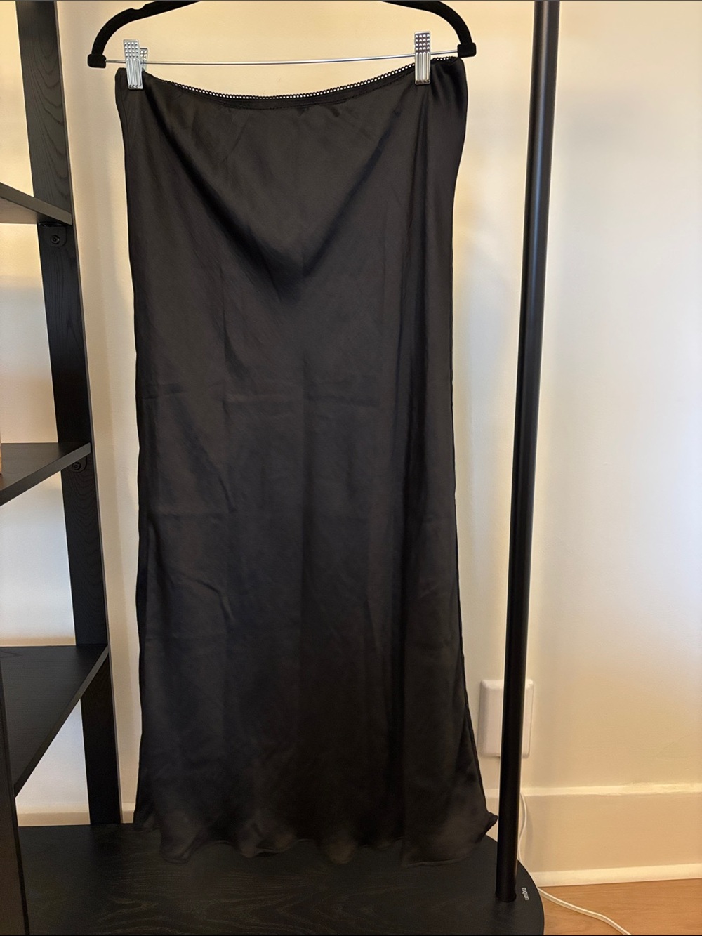 American Eagle Outfitters Black Midi Slip Skirt